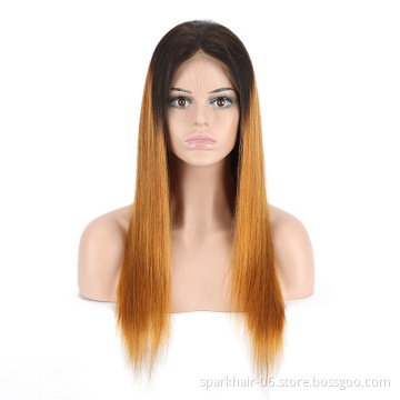 Top Quality Brazillian Ombre Hair Wig Long Straight Lace Front Wig 4x4/13x4/13x6 Raw Indian Hair Human Hair Wigs For Black Women